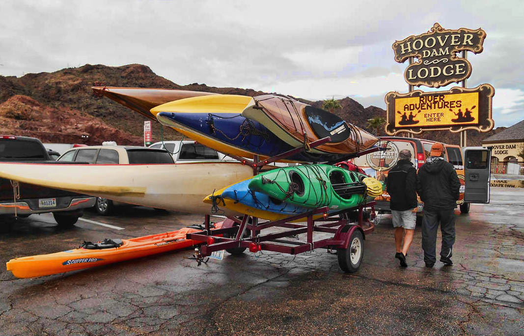 Desert Adventures will be shuttling us down to the launch below the dam.