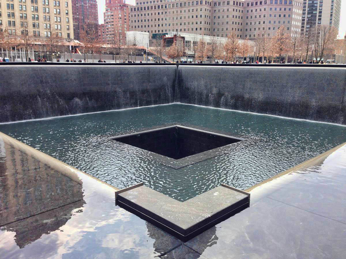 One of two Tower "footprints" in the "Reflecting Absence" WTC Memorial.