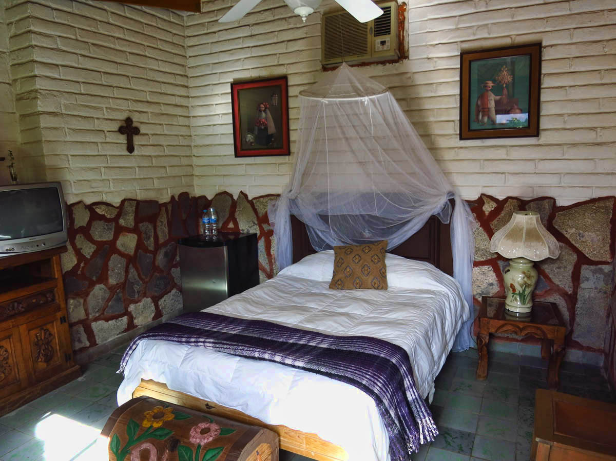 Room #4 of the lovely little Las Casitas Hotel.  A bit of a splurge at 500 pesos, or $28 USD. 