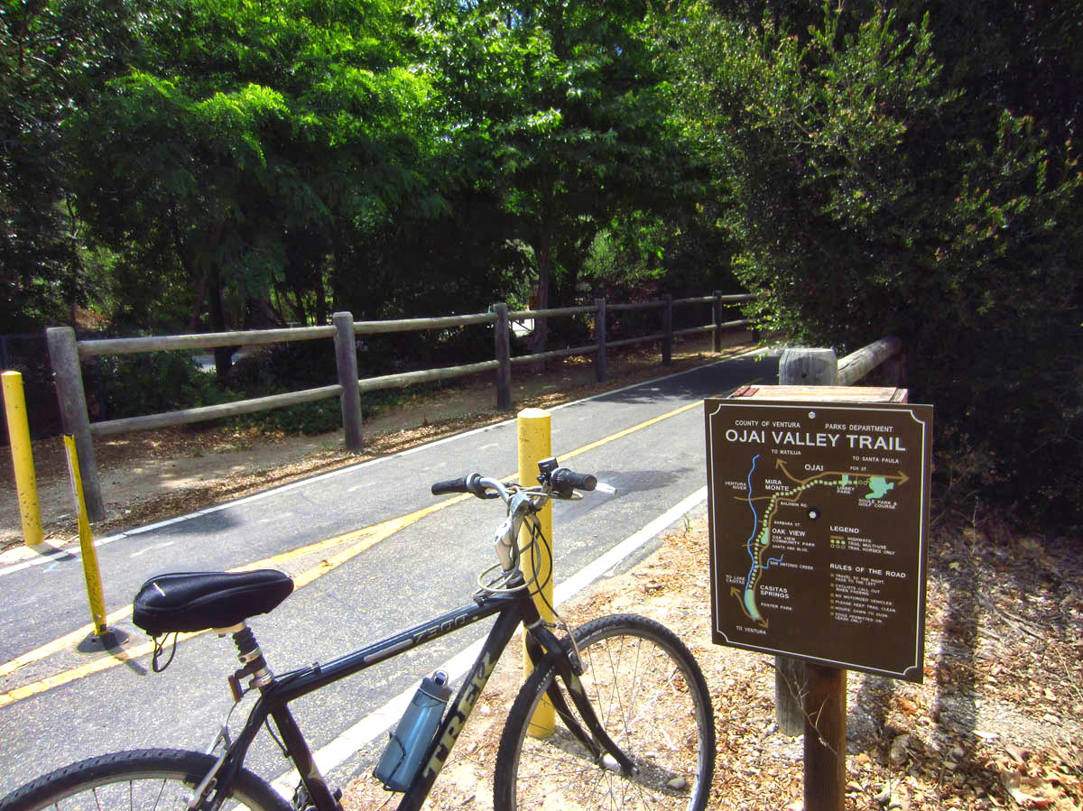 The actual Ojai Valley Trail begins 10 miles outside of Ojai in Foster Park,