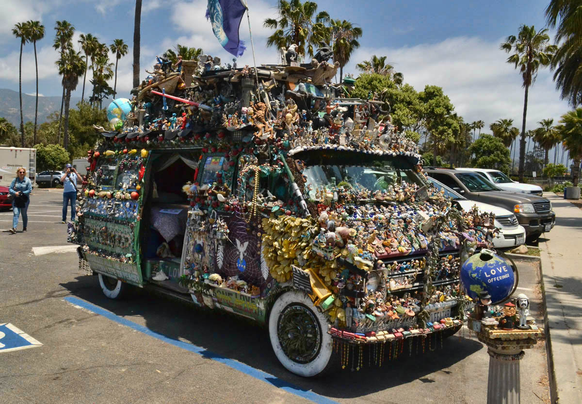 "The Temple of One Love" claims to be "World's most famous hippie van."