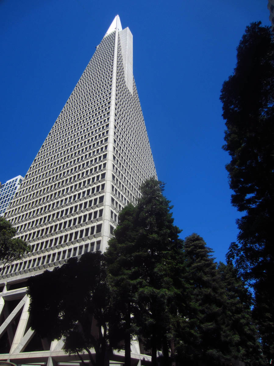 There is a beautiful half-acre Redwood Park at the base of the Transamerica Pyramid.