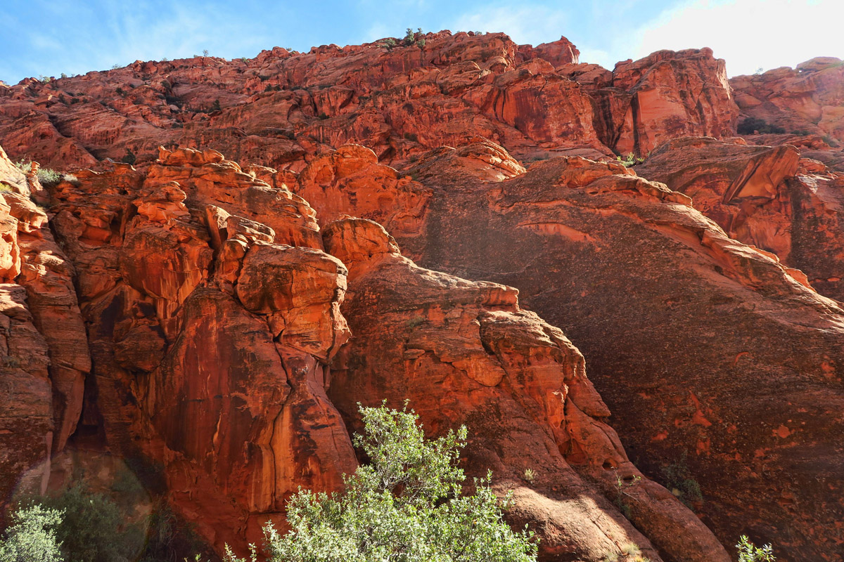 The sun reflecting off the red rock gives an added warmth.