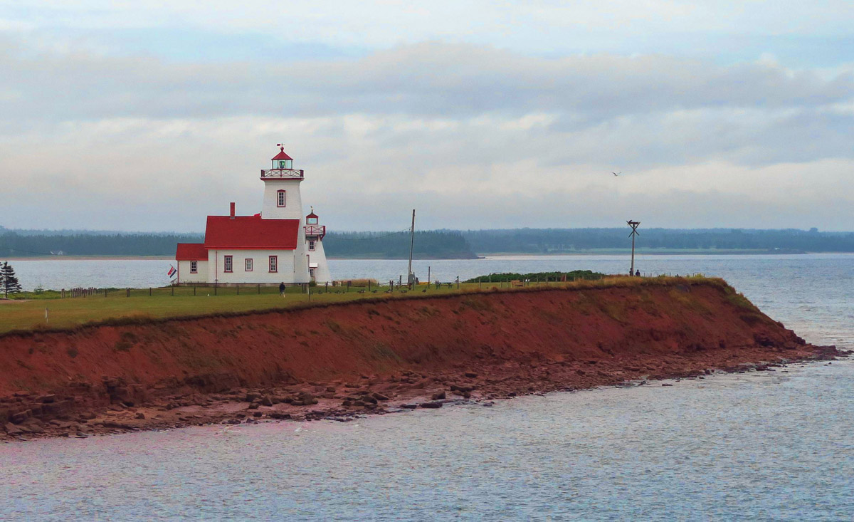 First sight of landfall coming off the ferry, Wood Islands Lighthouse.