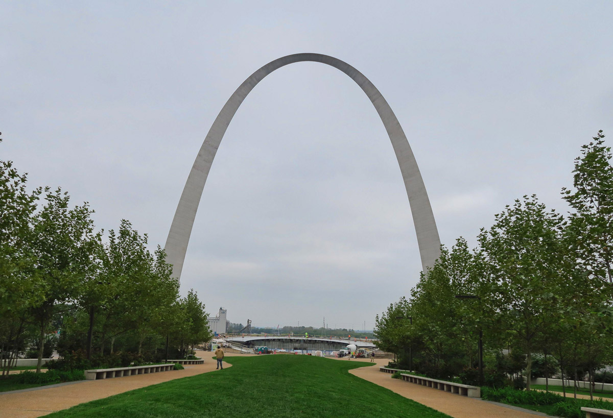 Built in 1965 as a monument to the westward expansion of the United States, the arch is as wide as it is tall (630 ft.)