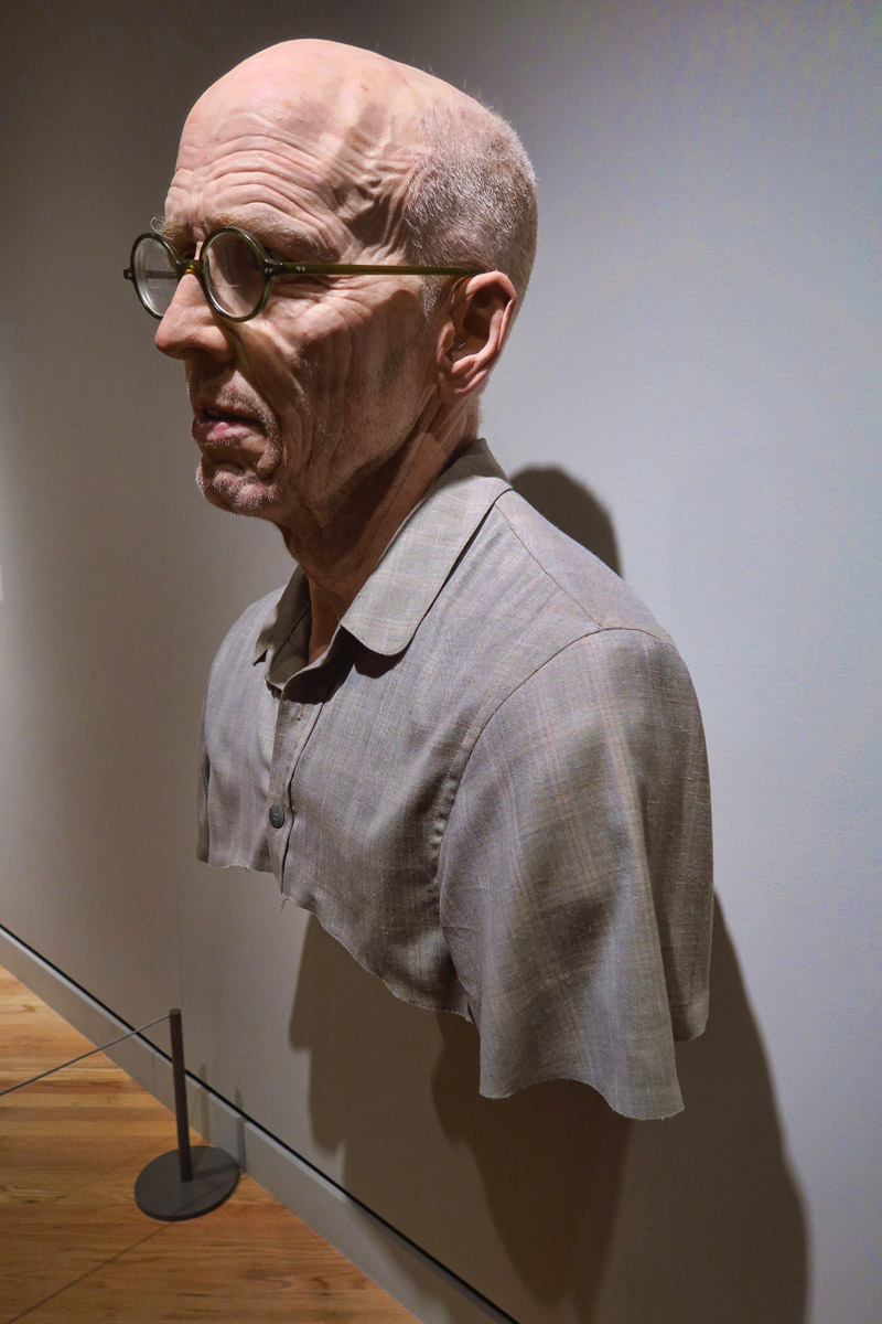 Eerie giant-sized self portrait of artist Evan Penny.