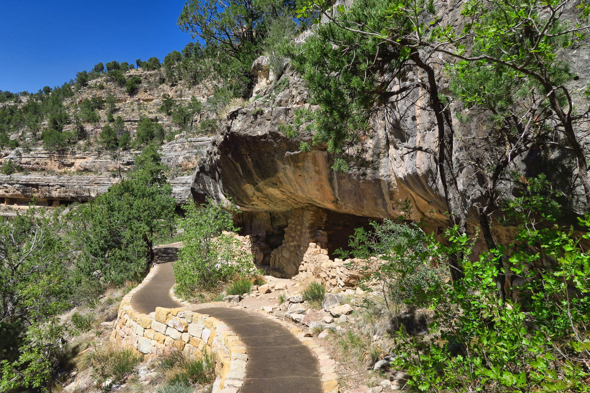 The "Island Trail" enables visitors to get up close to the dwellings, as long as you don't mind the 700+ steps to get there and back. Otherwise, the Rim Trail offers great overlooks.