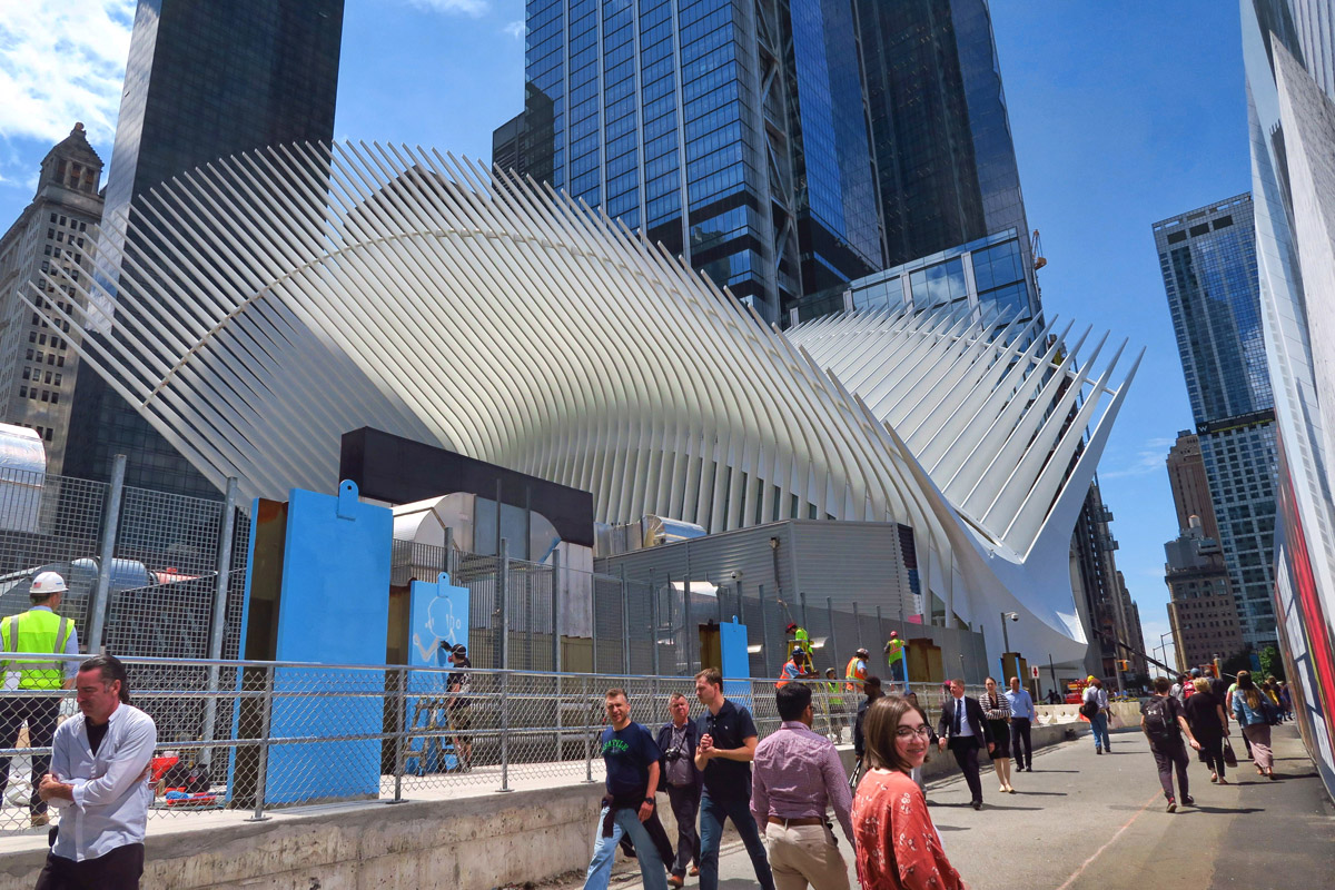 The Oculus, new World Trade Center PATH station, designed by architect Calatrava, to simulate wings.